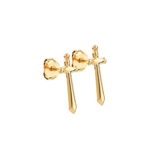 Sword Earrings 22 carat seet metal