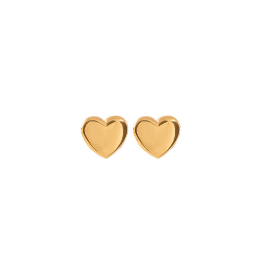 Earring heart  22 carat seel metal