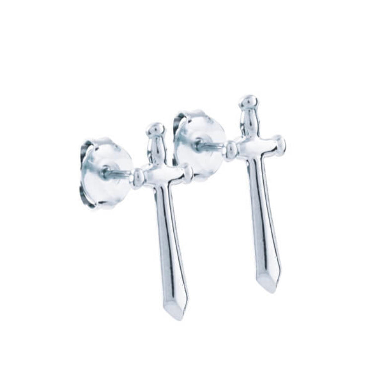 Sword Earrings 22 carat seet metal