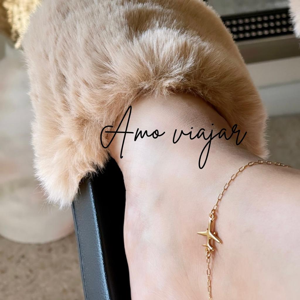 Let's Travel anklet