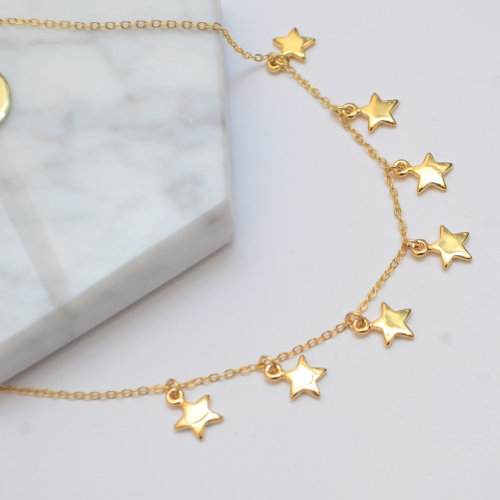 Star pendant necklace With 7 stars